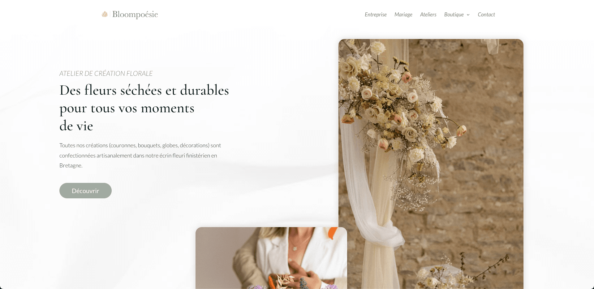 Bloompoésie site vitrine et e-commerce