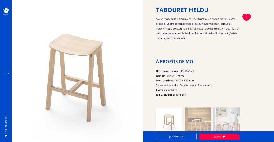 Page produit du site commercial de La Crèmerie