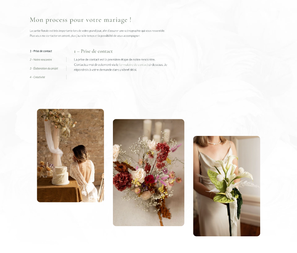 Site e-commerce Bloompoésie accompagnement mariage