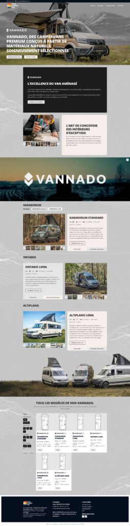 Site vitrine Storm Group page d'une marque